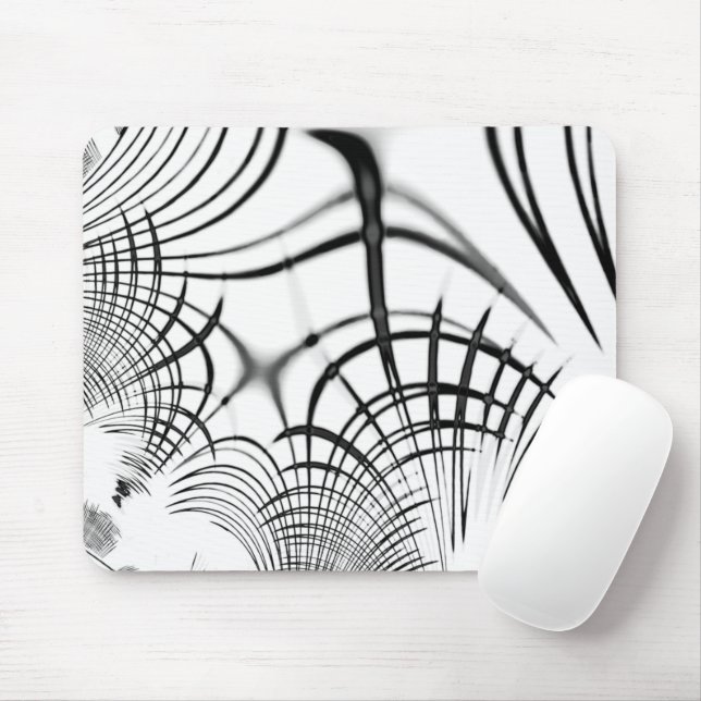 Mousepad Linhas cinzas cruzadas nos lembram desenhos de gar (Com mouse)