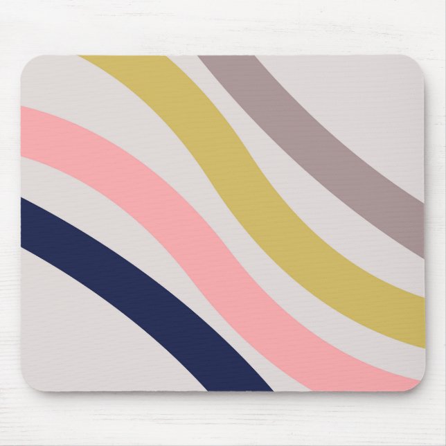 Mousepad Linhas coloridas do estilo de retrô diagonal (Frente)