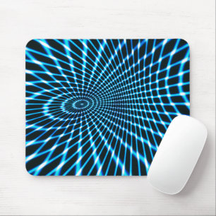 Mousepad Linhas cruzadas curvas que formam um círculo profu