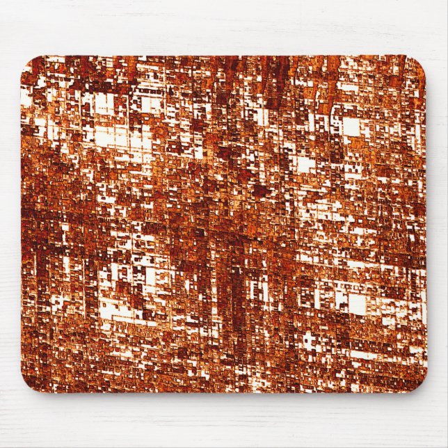 Mousepad Linhas cruzadas e entalhe de quadrados enferrujado (Frente)