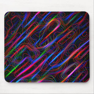 Mousepad Linhas Curvas Múltiplas Neon Muito LEGAL