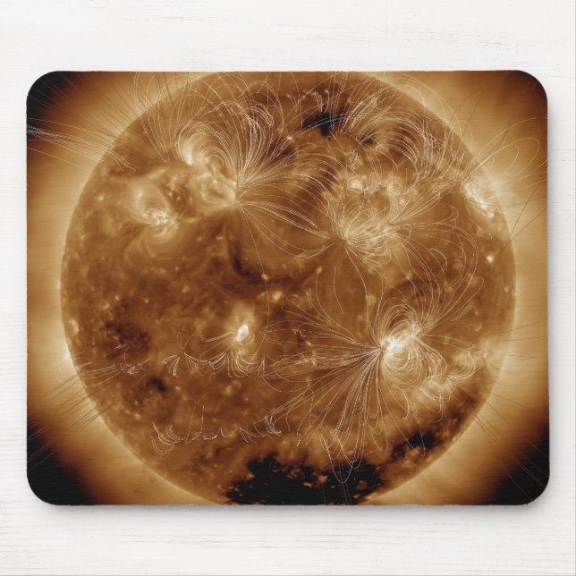 Mousepad Linhas de campo magnético no Sol 2 (Frente)