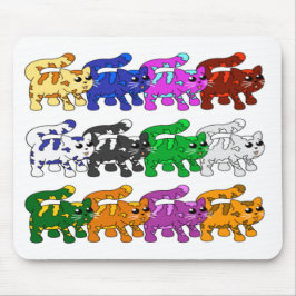 Mousepad Linhas de Padrão de Gato de Gatinho Gatinho do Xma