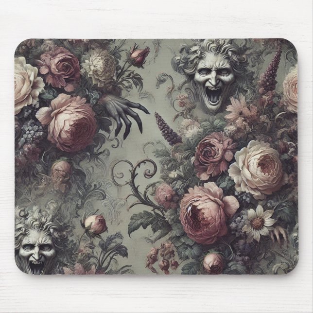 Mousepad Linhas de Ria - Floral Gótico (Frente)