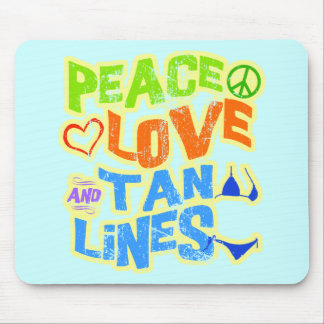 Mousepad Linhas de Tan do amor da paz
