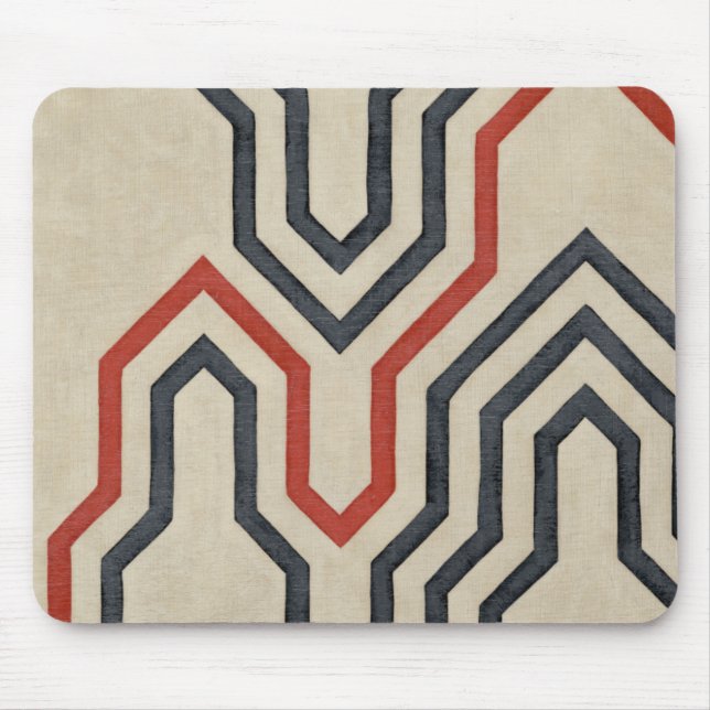 Mousepad Linhas Gráficas Laranja e Azul (Frente)