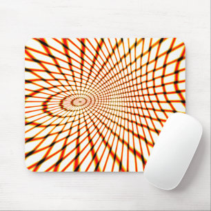 Mousepad Linhas laranja cruzadas torcidas que formam o círc