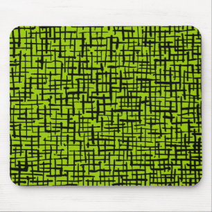 Mousepad Linhas manchados de tinta - preto no verde