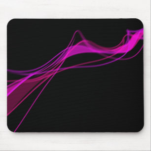 Mousepad Linhas onduladas rosa e roxo de movimento abstrato