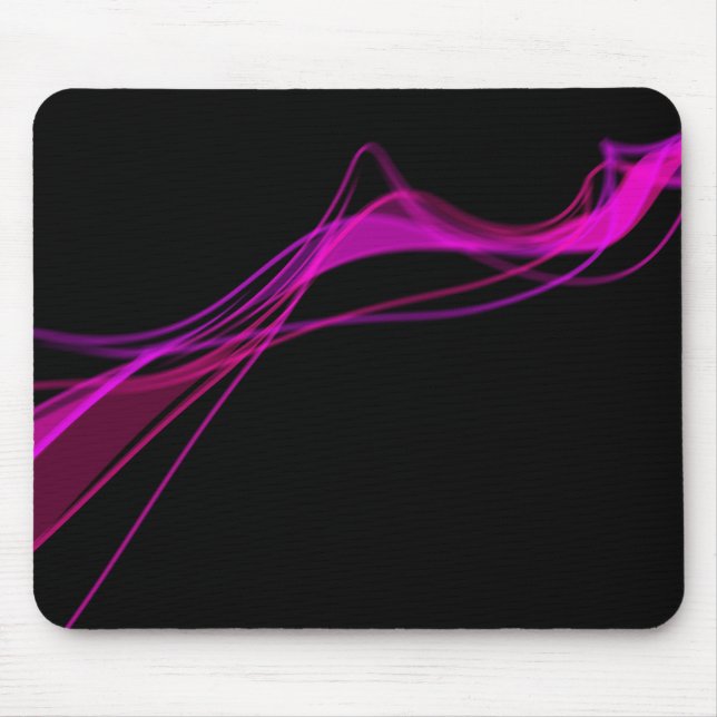 Mousepad Linhas onduladas rosa e roxo de movimento abstrato (Frente)