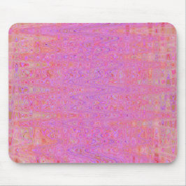 Mousepad Linhas Sinuosas Rosa e Laranja Abstratas Retrô