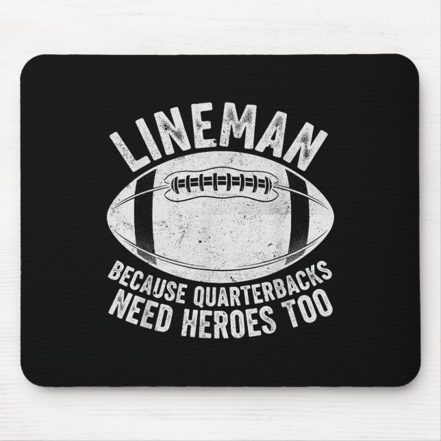 Mousepad Linhista Engraçado Porque Quarterbacks Também Prec (Frente)