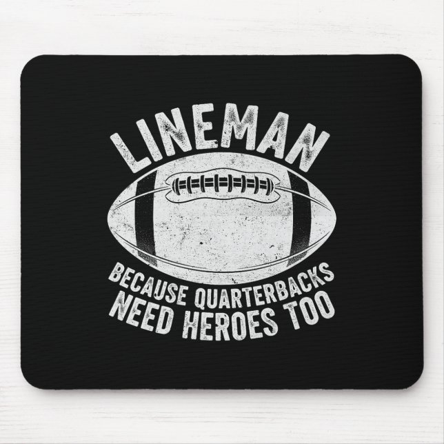 Mousepad Linhista Engraçado Porque Quarterbacks Também Prec (Frente)