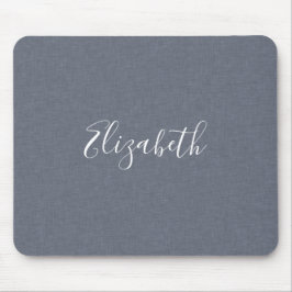 Mousepad Linho Azul Cinza Elegante Moderno Personalizado