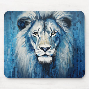 Mousepad Lion Animal Art Decor Paint Mosaico