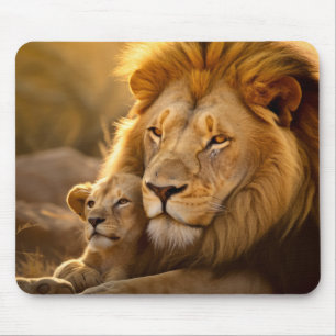 Mousepad Lion Animal Wilderness Freedom Impressão