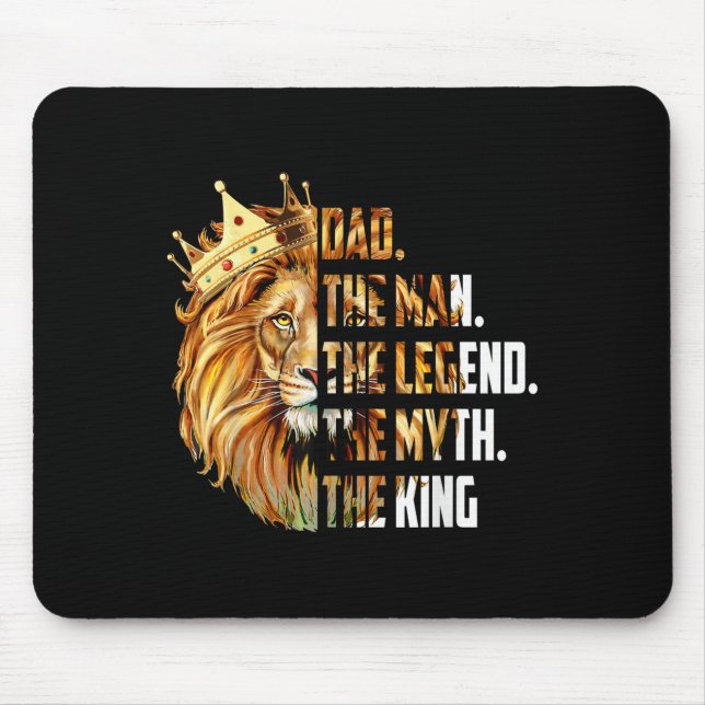 Mousepad Lion Dad The Man The Myth The Legend Grandpa Fathe (Frente)
