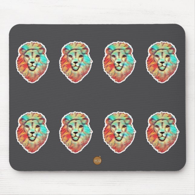Mousepad Lion Face Mouse Mat (Frente)