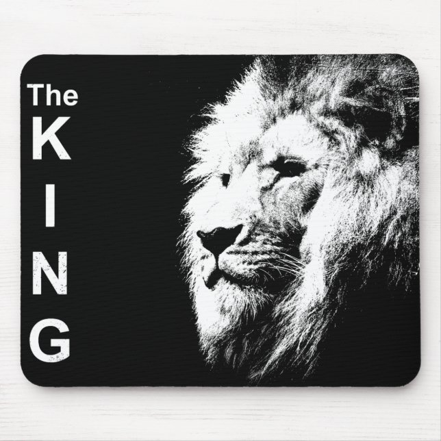 Mousepad Lion Head Trendy Pop Art Picture The King Modelo (Frente)