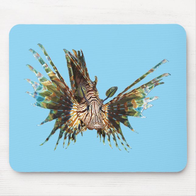 Mousepad Lionfish - Design abstrato - Corte de uma foto | (Frente)