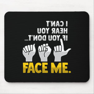 Mousepad Lip Lendo ASL Gesto de Mão surdo Ausente Audição P