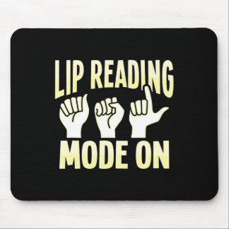 Mousepad Lip Lendo ASL Gesto de Mão surdo Ausente Audição P
