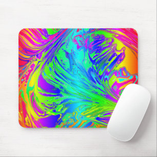 Mousepad Líquido Arco-Íris Abstrato