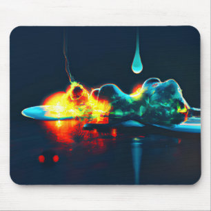 Mousepad Líquido Brilhante Gotejando