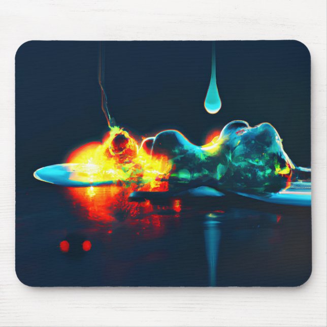 Mousepad Líquido Brilhante Gotejando (Frente)