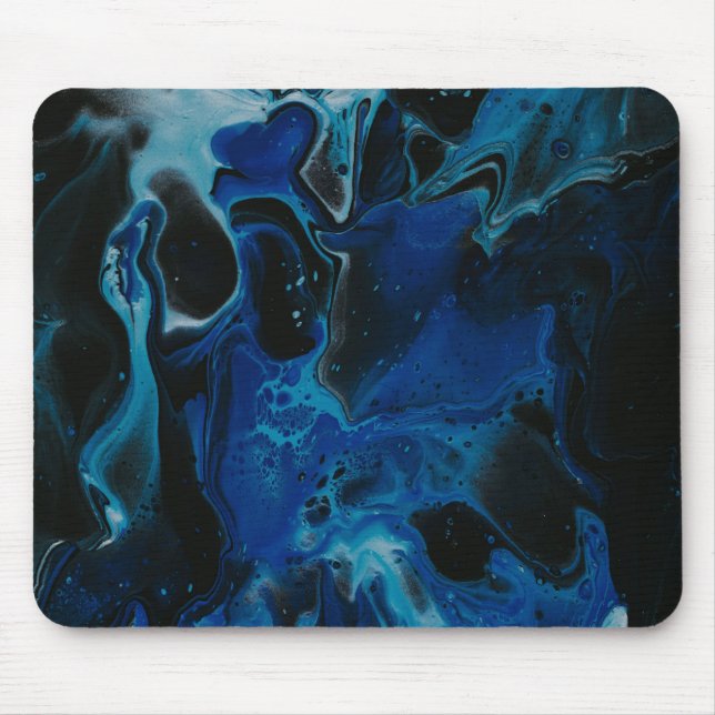 Mousepad Líquido psicodélico azul escuro (Frente)