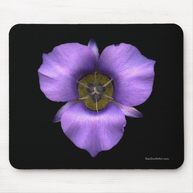 Mousepad Lírio de Mariposa Mousepad, preto (Frente)