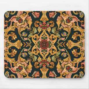 Mousepad Lírio Dourado Vintage Pré-Rafaelita de William Mor