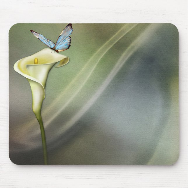 Mousepad Lírio e borboleta de Calla (Frente)