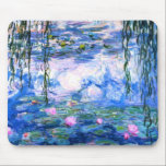 Mousepad Lírios de Água Rosa Monet<br><div class="desc">Uma pastilha de água rosa monet contém lírios de rato com lindos lírios de água cor-de-rosa flutuando em uma lagoa azul calma com almofadas de lírios. Um presente de Monet excelente para fãs do impressionismo e da arte francesa. Inimpressionismo sereno na natureza com lindas flores e paisagem de lagoas cênicas....</div>