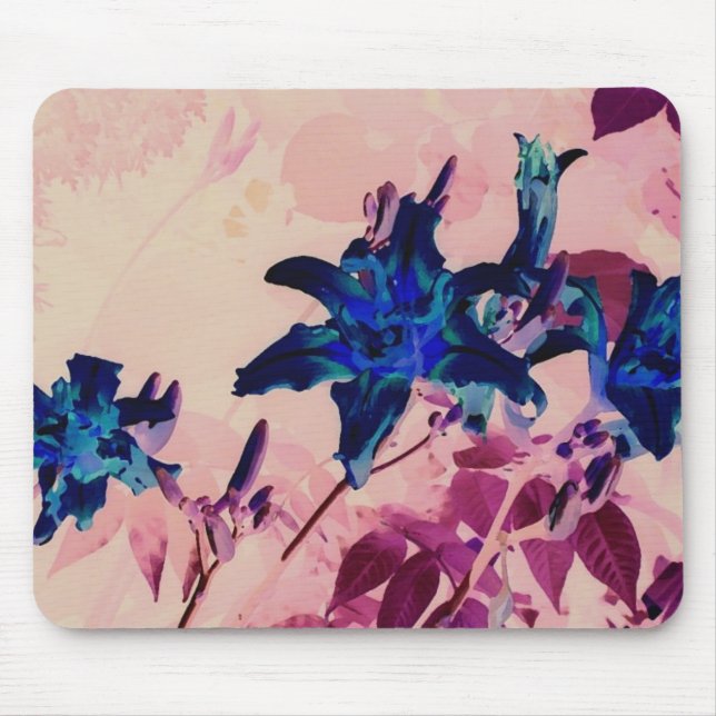Mousepad lírios de tigre negativos (Frente)