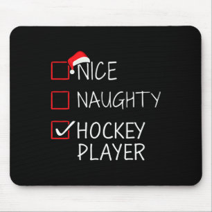 Mousepad Lista De Natal De Jogador De Hóquei Bastante Para