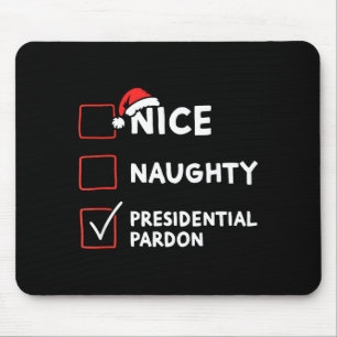 Mousepad Lista de Natal de Perdão Presidencial Bonito Trave