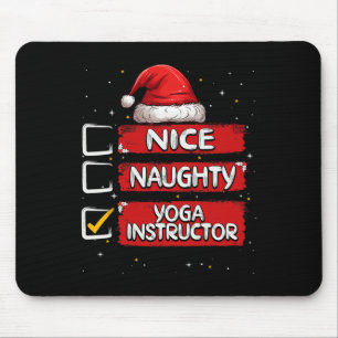Mousepad Lista de Natal do Instrutor de Yoga Legal Safado P