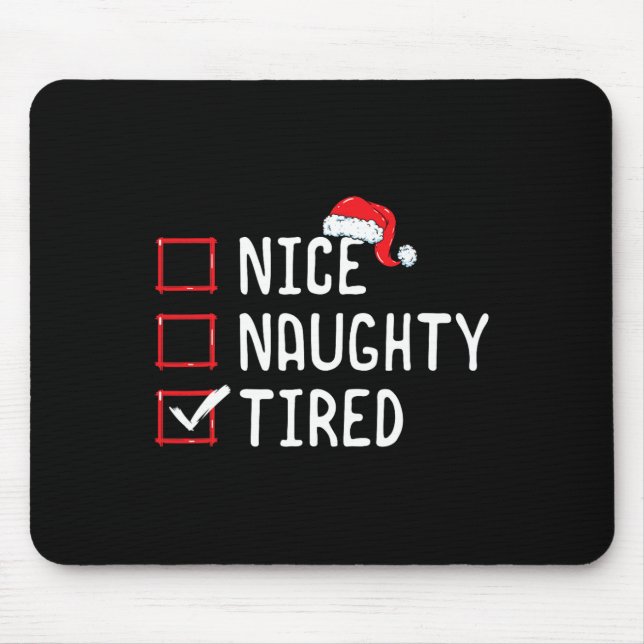 Mousepad Lista de natal malvada (Frente)