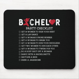 Mousepad Lista de Verificação de Suprimentos para Festa de