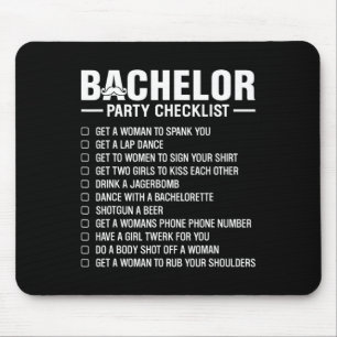 Mousepad Lista de Verificação para Despedida de Solteiro Fe