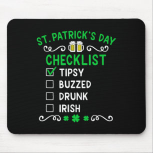Mousepad Lista engraçada do dia de São Patrício