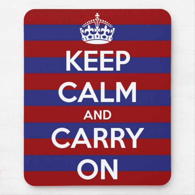 Mousepad Listra branca e azul vermelha (Frente)