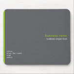 Mousepad Listra verde simples moderna elegante lisa<br><div class="desc">Design liso,  elegante,  simples,  listra verde e fundo texturized cinzento escuro. Cartão de visita elegante,  inteiramente customizável do negócio. 
 O clique "personaliza-o" botão aos textos,  às pias batismais ou às cores da mudança.
 Design original por Ruxique.</div>