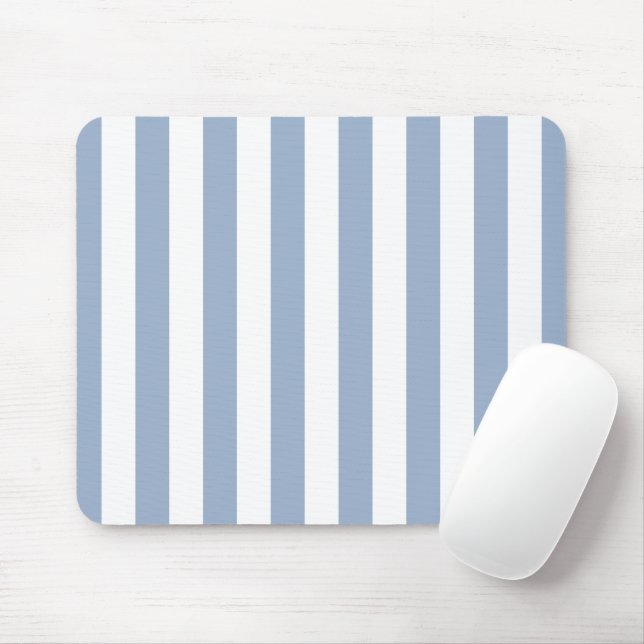 Mousepad Listrado Azul e Branco (Com mouse)