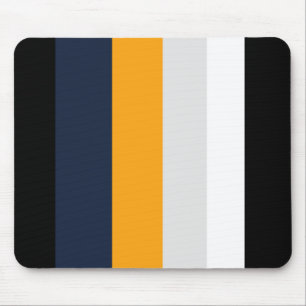 Mousepad Listras amarelas, azuis, brancas e pretas