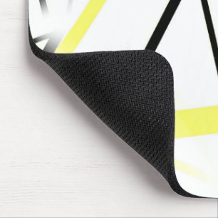 Mousepad Listras Amarelas Limão e Pretas Cruzadas