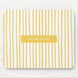 Mousepad Listras Amarelas Modernas Monogram