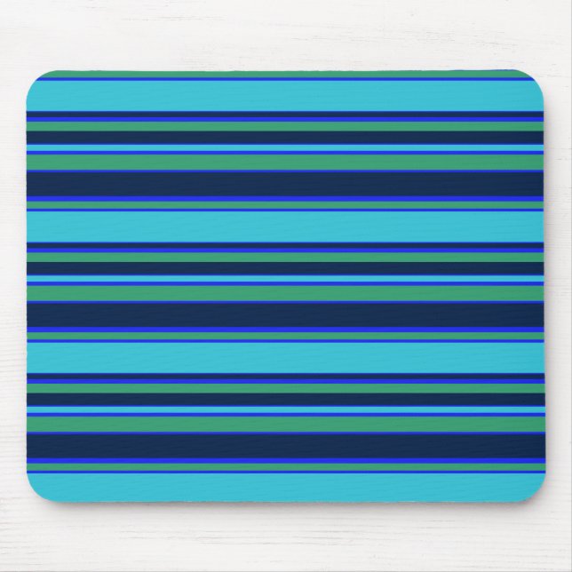 Mousepad Listras azuis e verdes (Frente)
