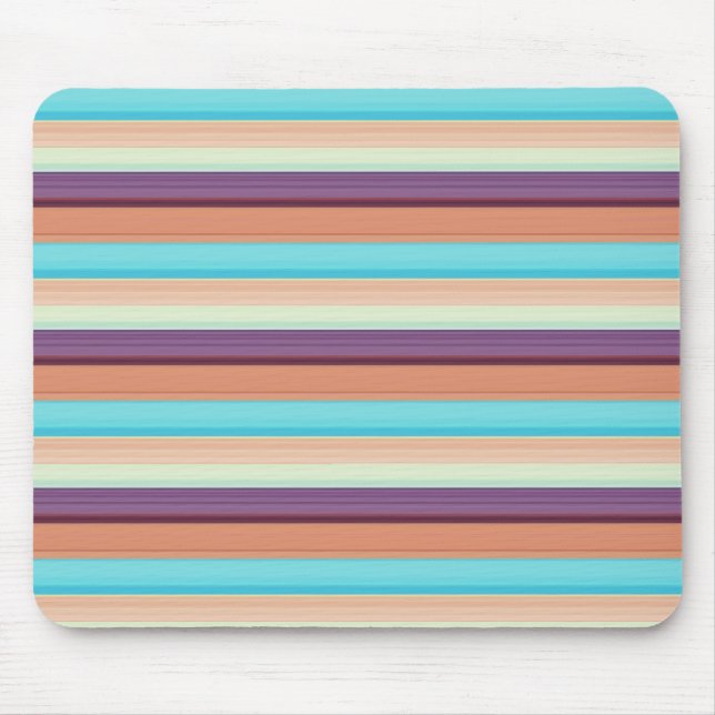 Mousepad Listras azuis marrons fofas  (Frente)